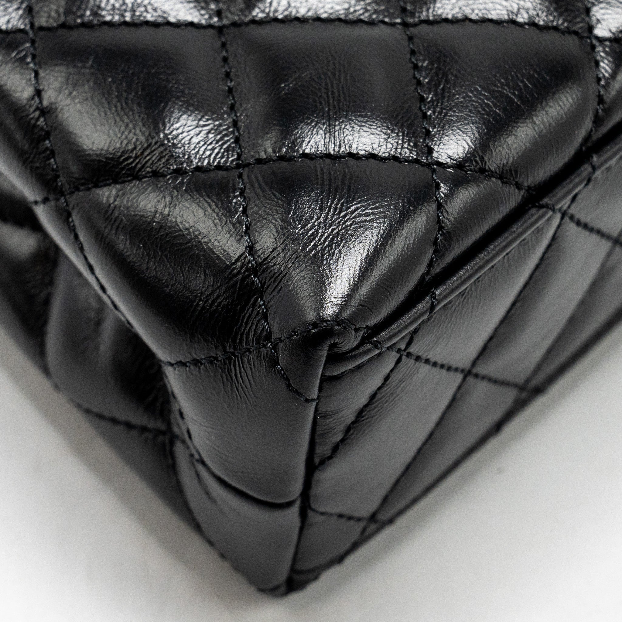 CHANEL 24A MINI SHOPPING TOTE/ MINI KELLY CALFSKIN BLACK GHW (MICROCHIP)