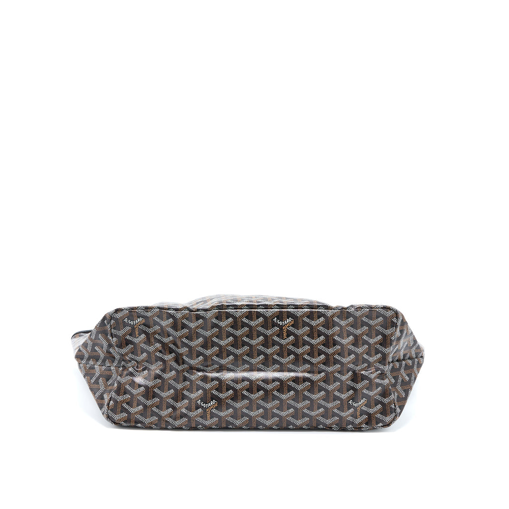 GOYARD SAINT LOUIS PM TOTE BAG GOYARDINE CANVAS BLACK