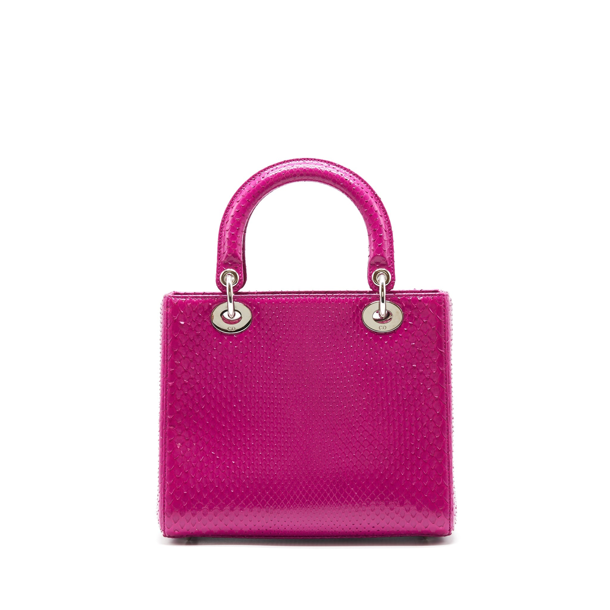DIOR MEDIUM LADY DIOR BAG PYTHON DARK PINK SHW