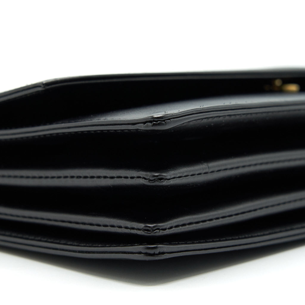 LOUIS VUITTON DELPHES VINTAGE OPERA LINE BAG LIMITED ED BLACK LEATHER SHOULDER BAG