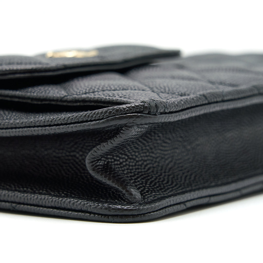 CHANEL MINI CROSSBODY BAG CAVIAR BLACK GHW
