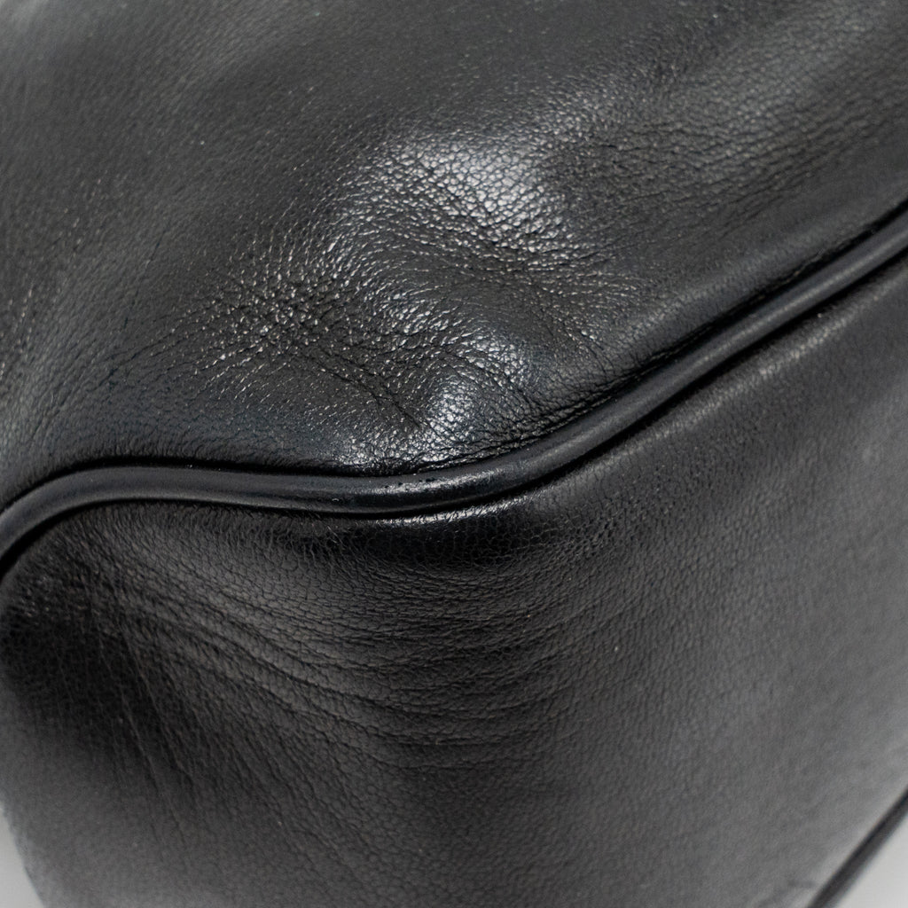 PRADA TOP HANDLE DANGLE BAG LEATHER BLACK SHW