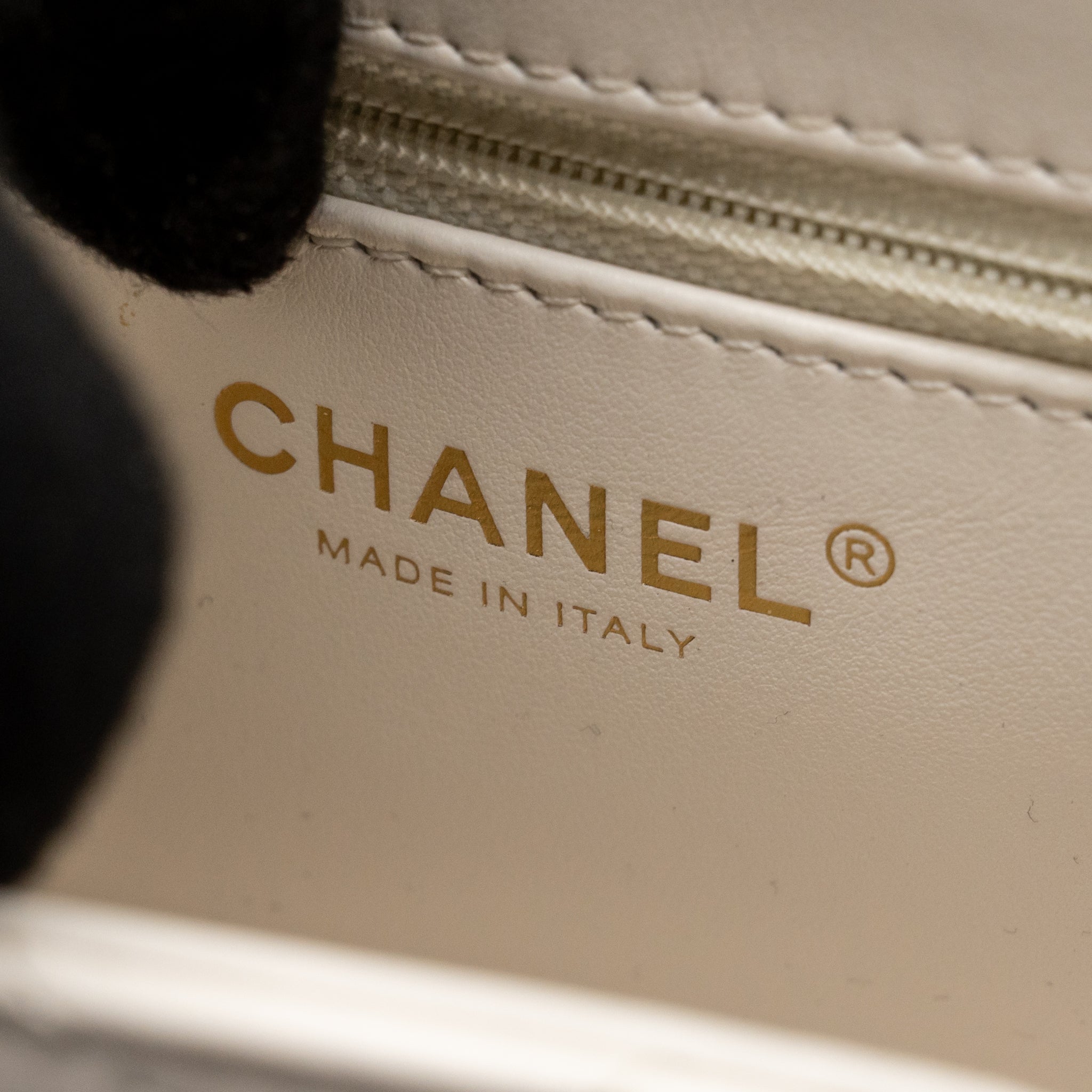 CHANEL MINI KELLY SHOPPING TOTE BAG CALFSKIN WHITE GHW (MICROCHIP)
