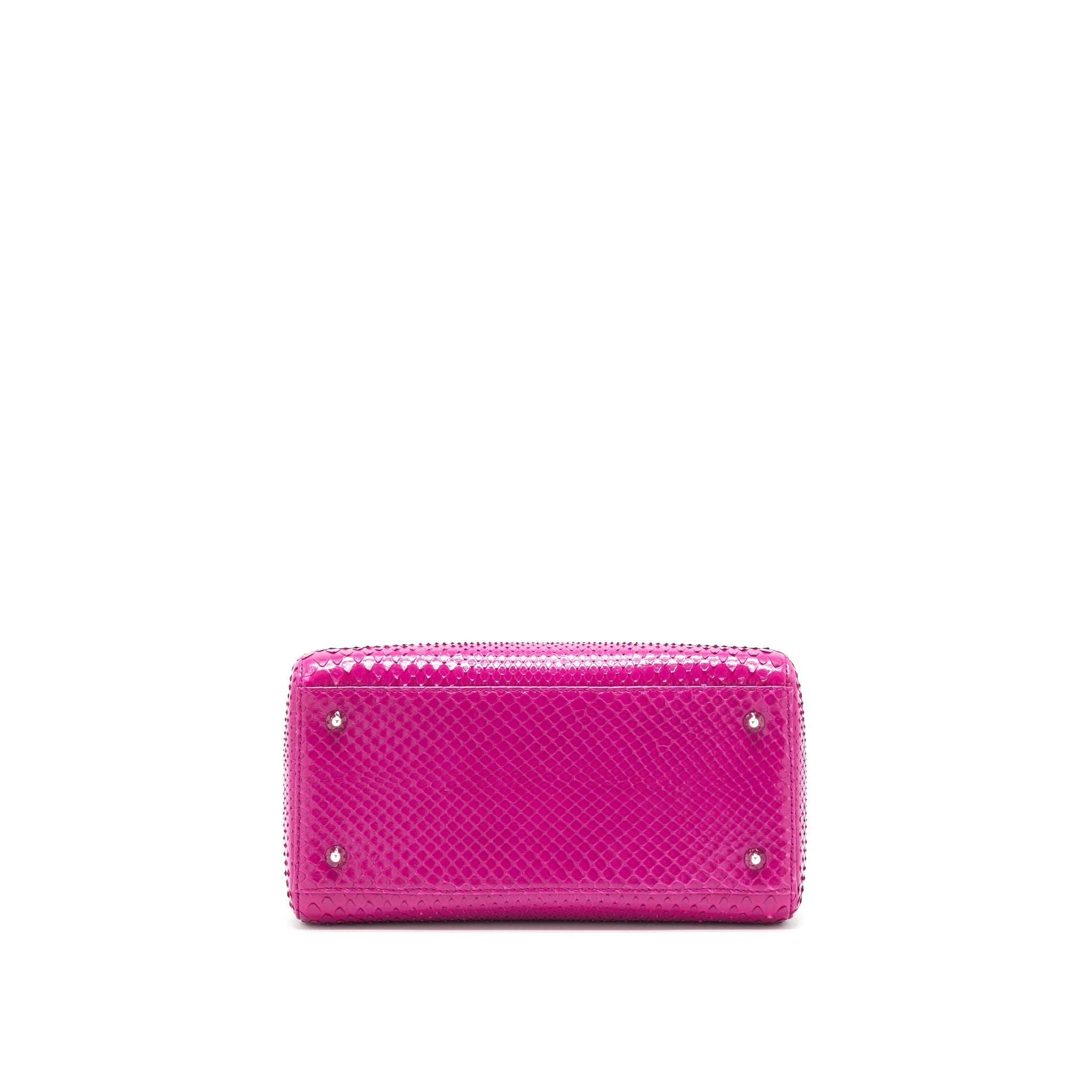 DIOR MEDIUM LADY DIOR BAG PYTHON DARK PINK SHW