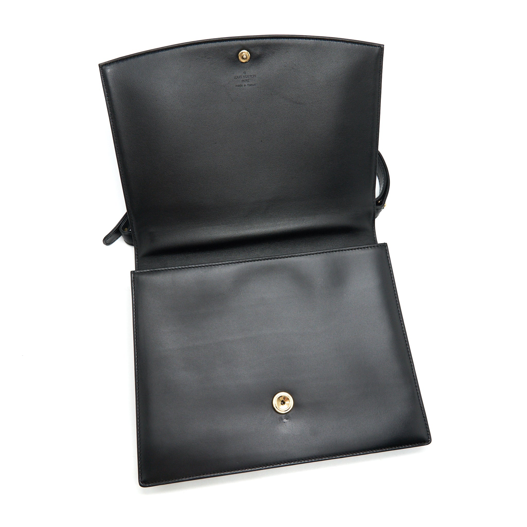 LOUIS VUITTON DELPHES VINTAGE OPERA LINE BAG LIMITED ED BLACK LEATHER SHOULDER BAG
