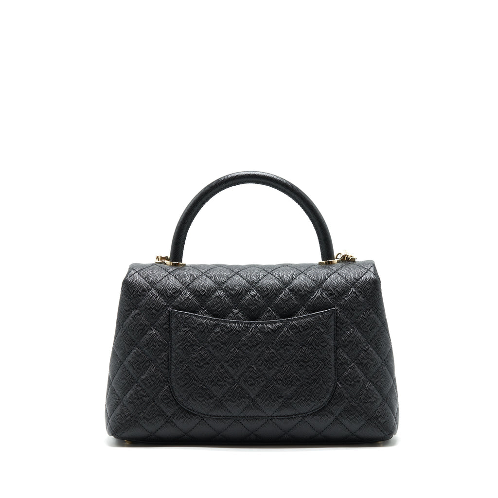 CHANEL MEDIUM COCO HANDLE CAVIAR BLACK LGHW