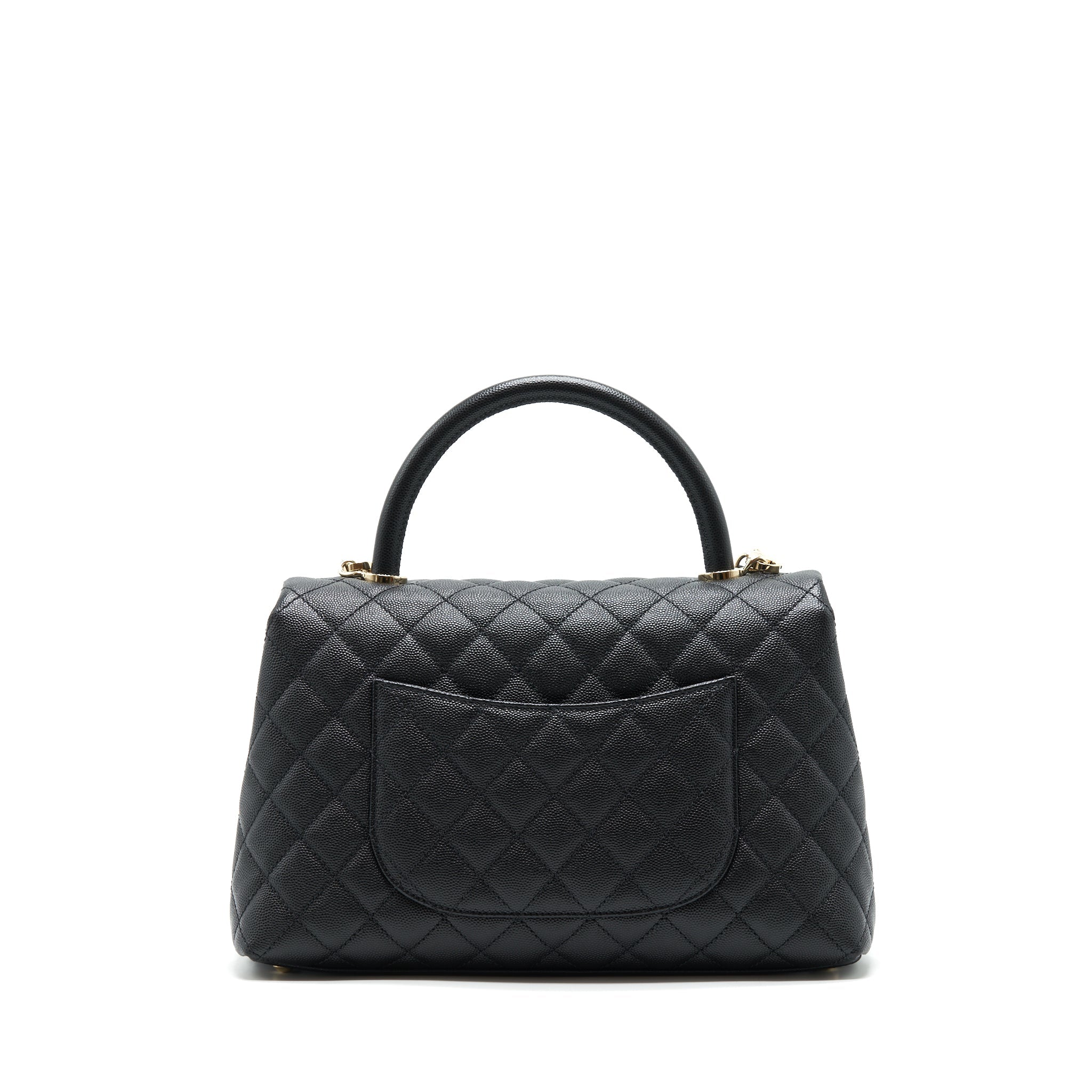 CHANEL MEDIUM COCO HANDLE CAVIAR BLACK LGHW