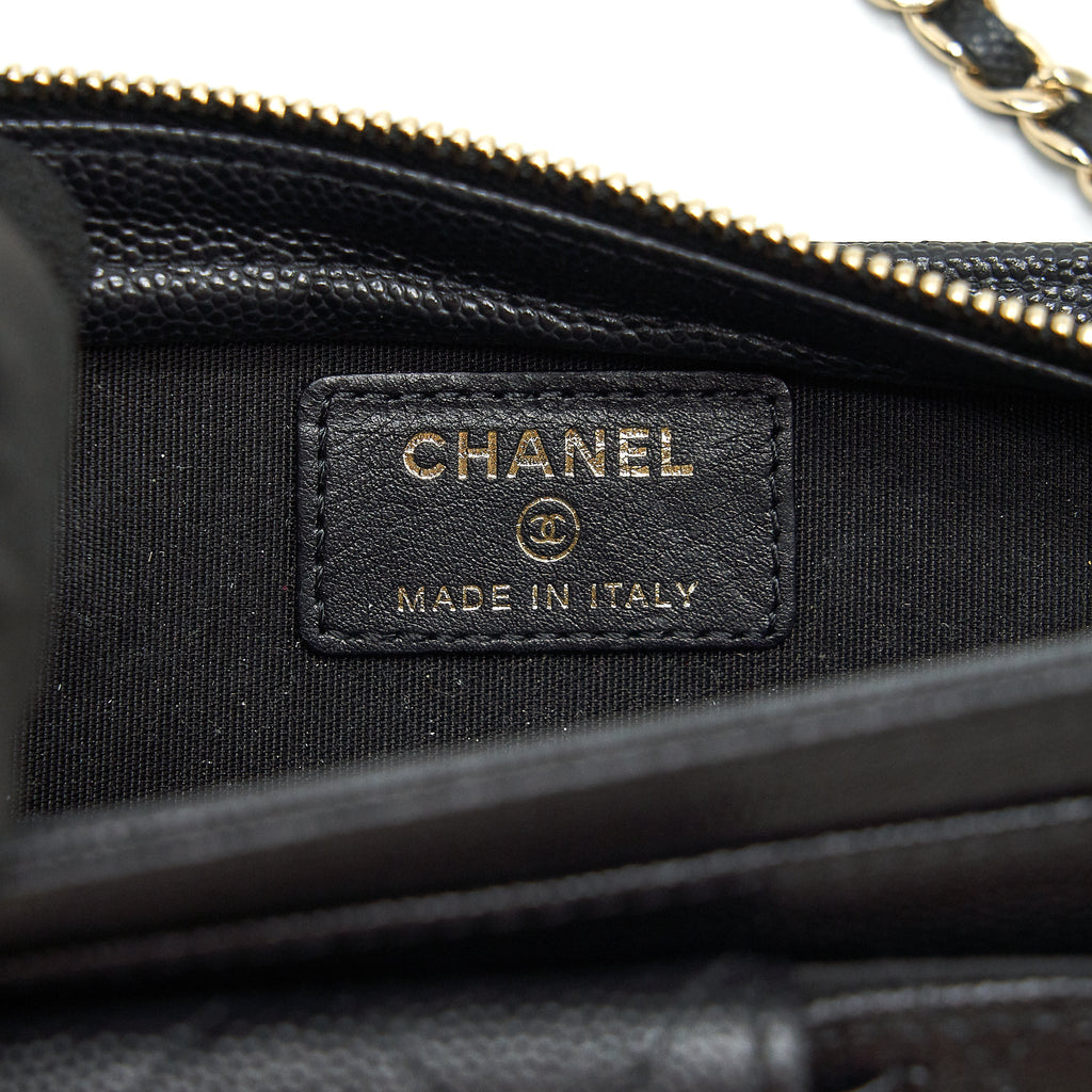 CHANEL MINI CROSSBODY BAG CAVIAR BLACK GHW