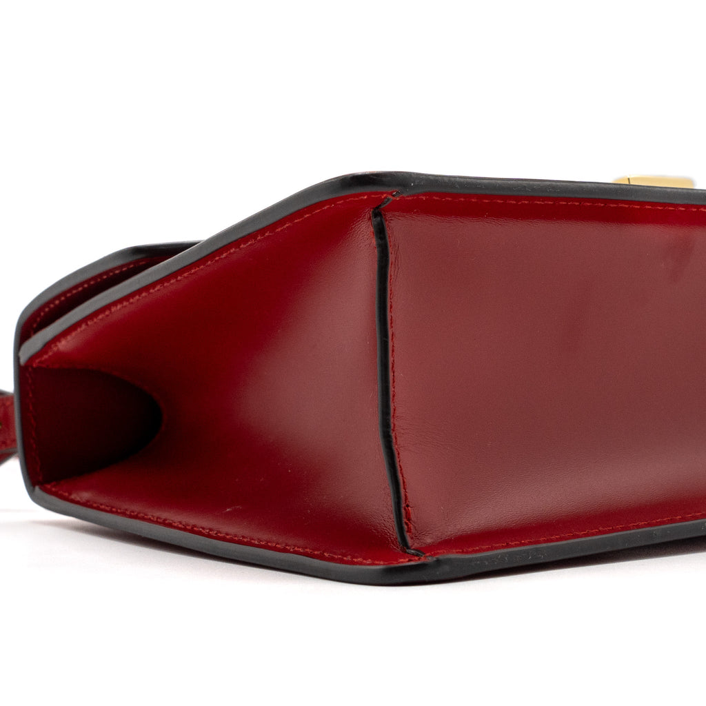 GUCCI SYLVIE SHOULDER BAG CALFSKIN RED GHW