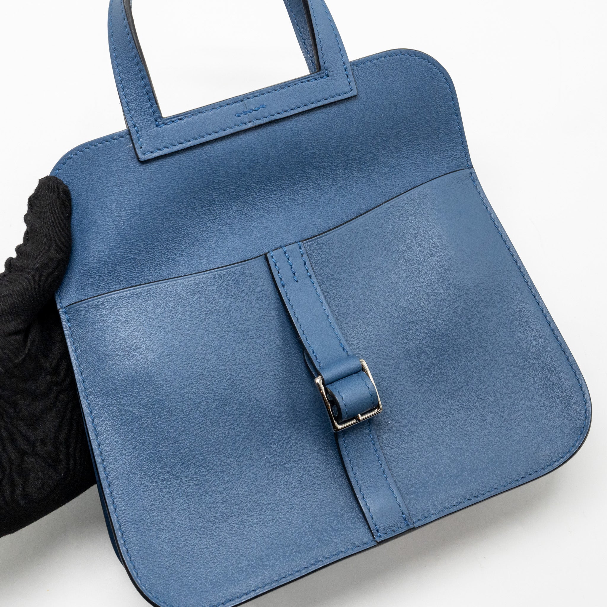HERMES MINI HALZAN 22 SWIFT BLUE AGATE SHW