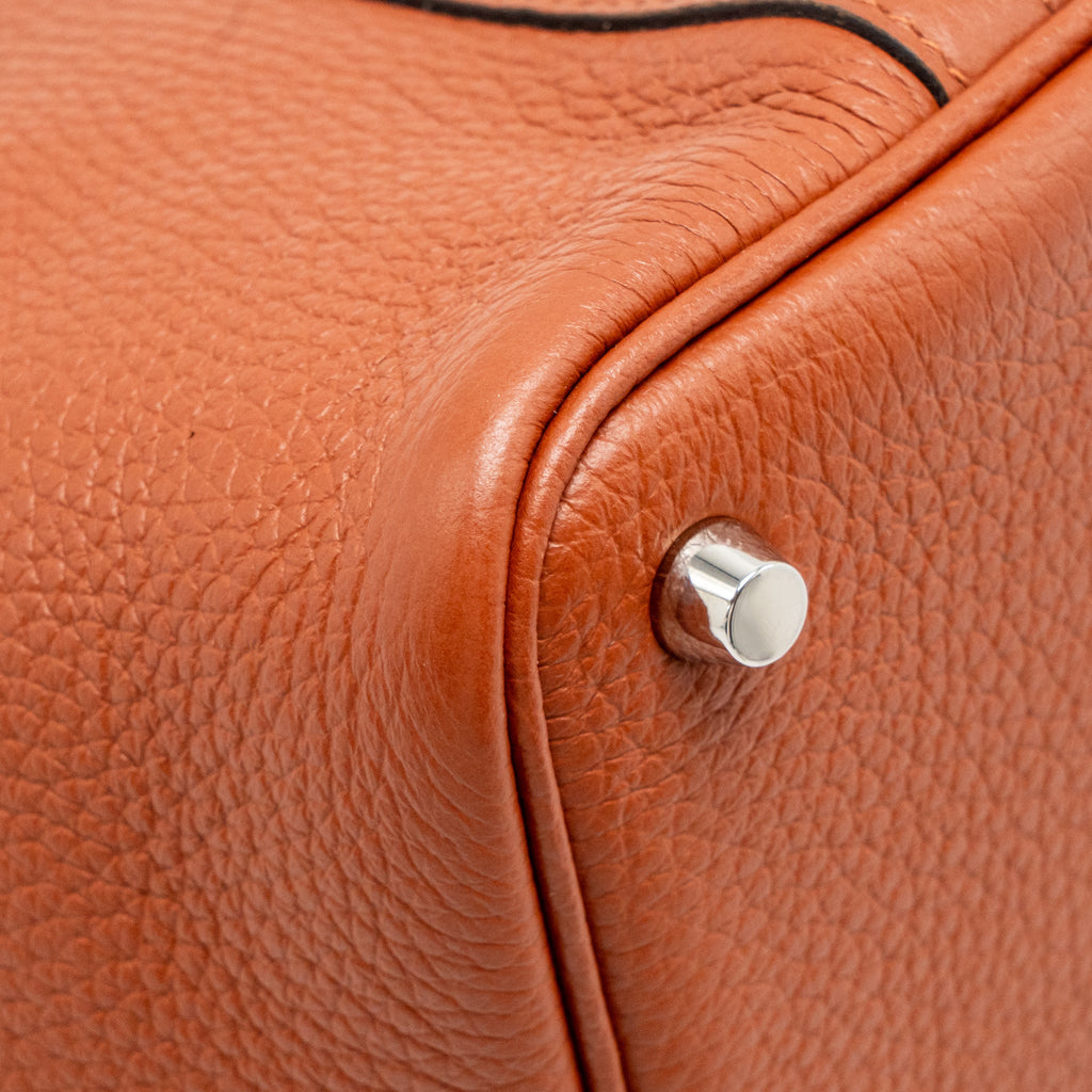 HERMES PICOTIN 18 LOCK BAG CLEMENCE CUIVRE/CAPUCINE SHW