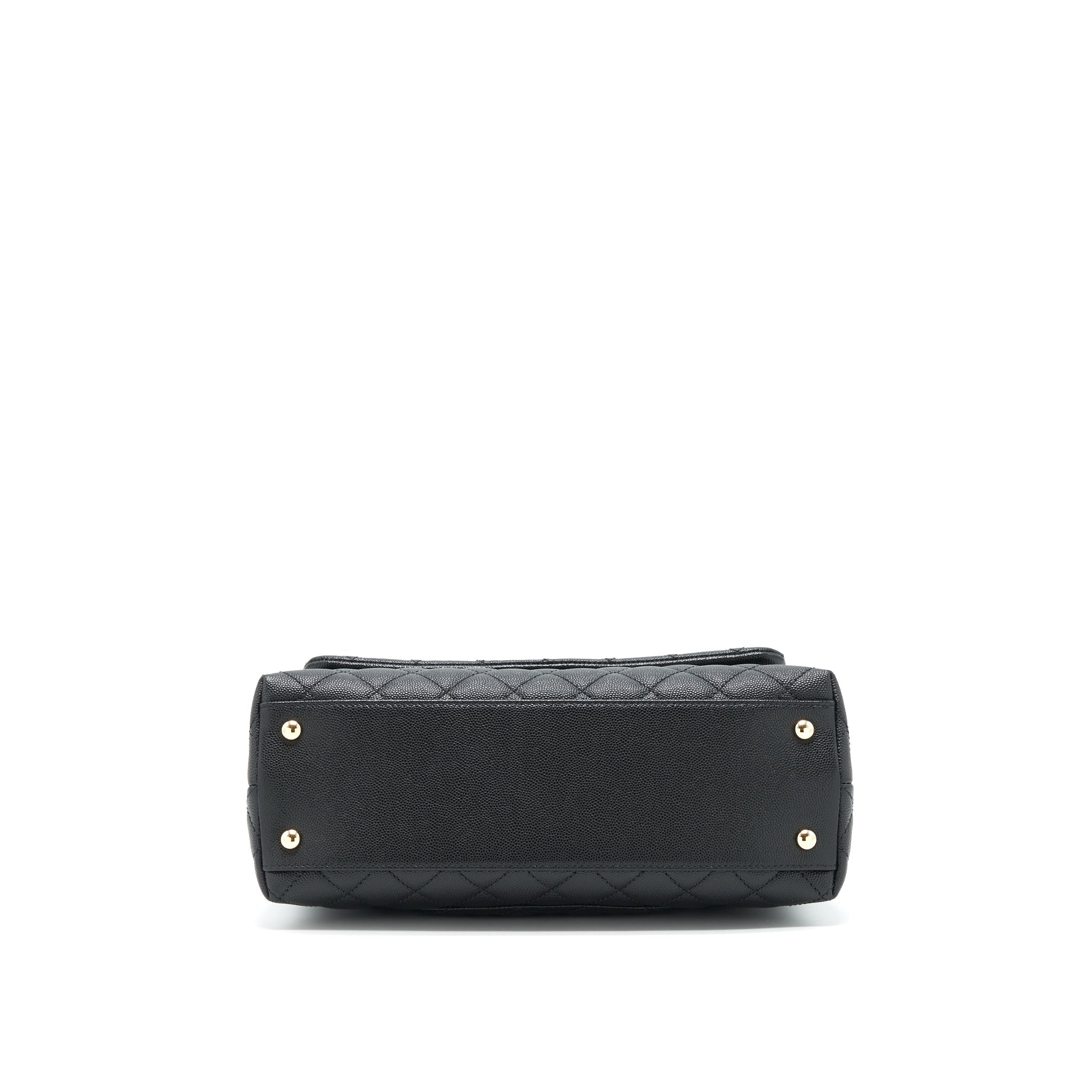 CHANEL MEDIUM COCO HANDLE CAVIAR BLACK LGHW