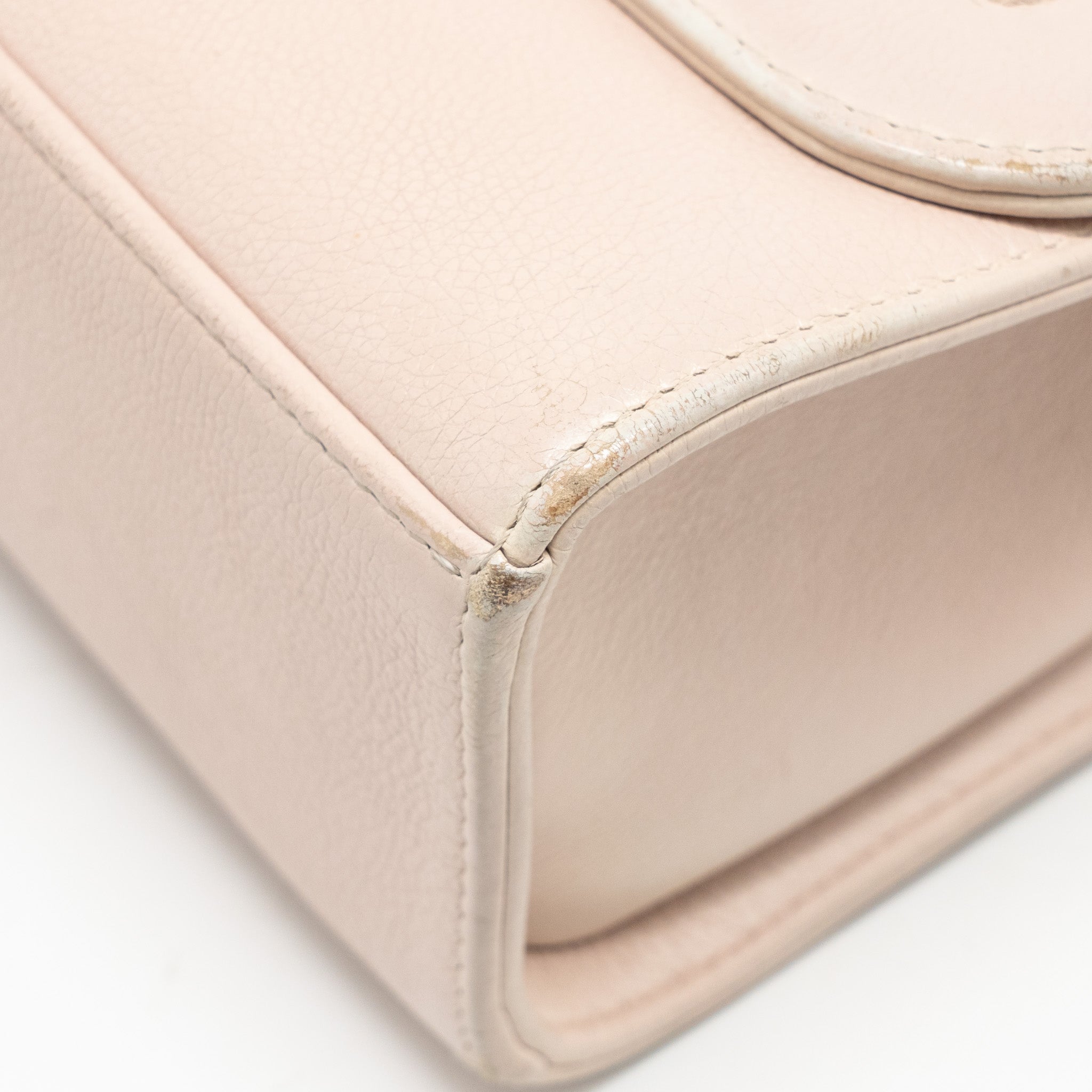 CHANEL 17C CLICK LABEL SHOULDER BAG CALFSKIN LIGHT PINK LGHW