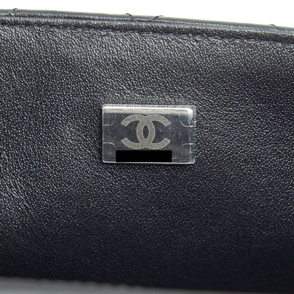 CHANEL MINI SQUARE FLAP BAG LAMBSKIN SO BLACK