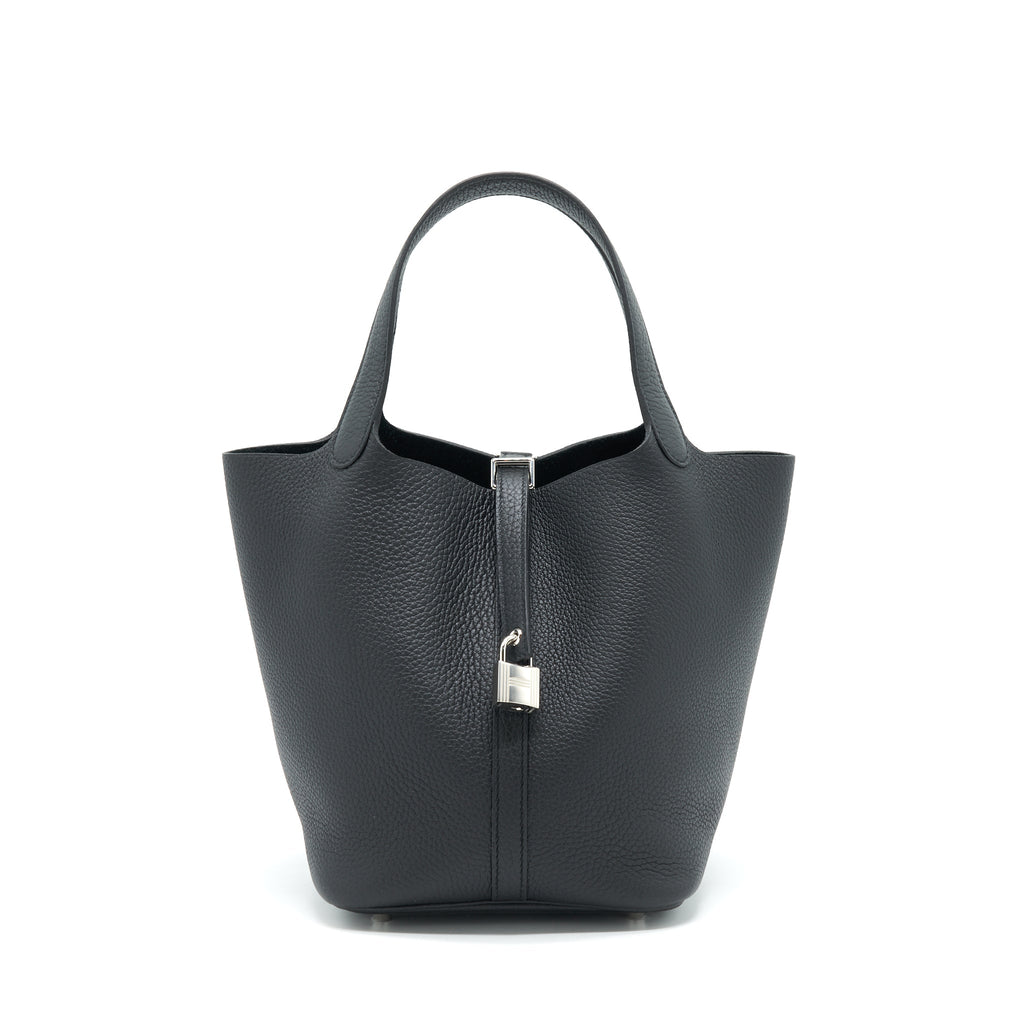 HERMES PICOTIN 22 LOCK BAG BLACK SHW
