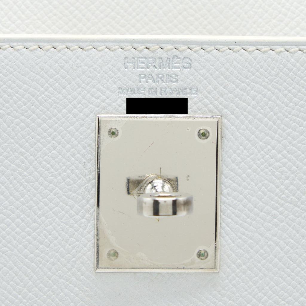 HERMES KELLY 32 EPSOM BLANC SHW