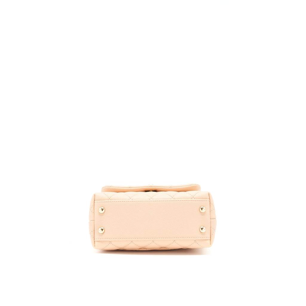 CHANEL EXTRA MINI COCO HANDLE 20CM CAVIAR LIGHT PINK LGHW