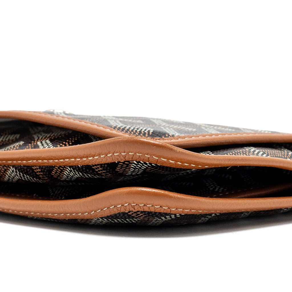 GOYARD PLUMET POCKET WALLET GOYARDLINE CANVAS / CALFSKIN TAN SHW