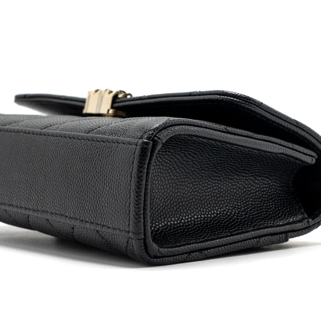 CHANEL TOP HANDLE MINI FLAP BAG WITH CHAIN CAVIAR BLACK LGHW (MICROCHIP)