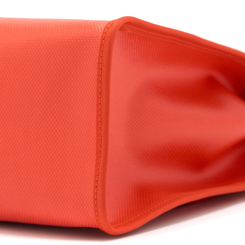 HERMES HERBAG 31 WITH BERLINE CANVAS AND HUNTER ORANGE MECANO/ECRU- BEIGE SHW