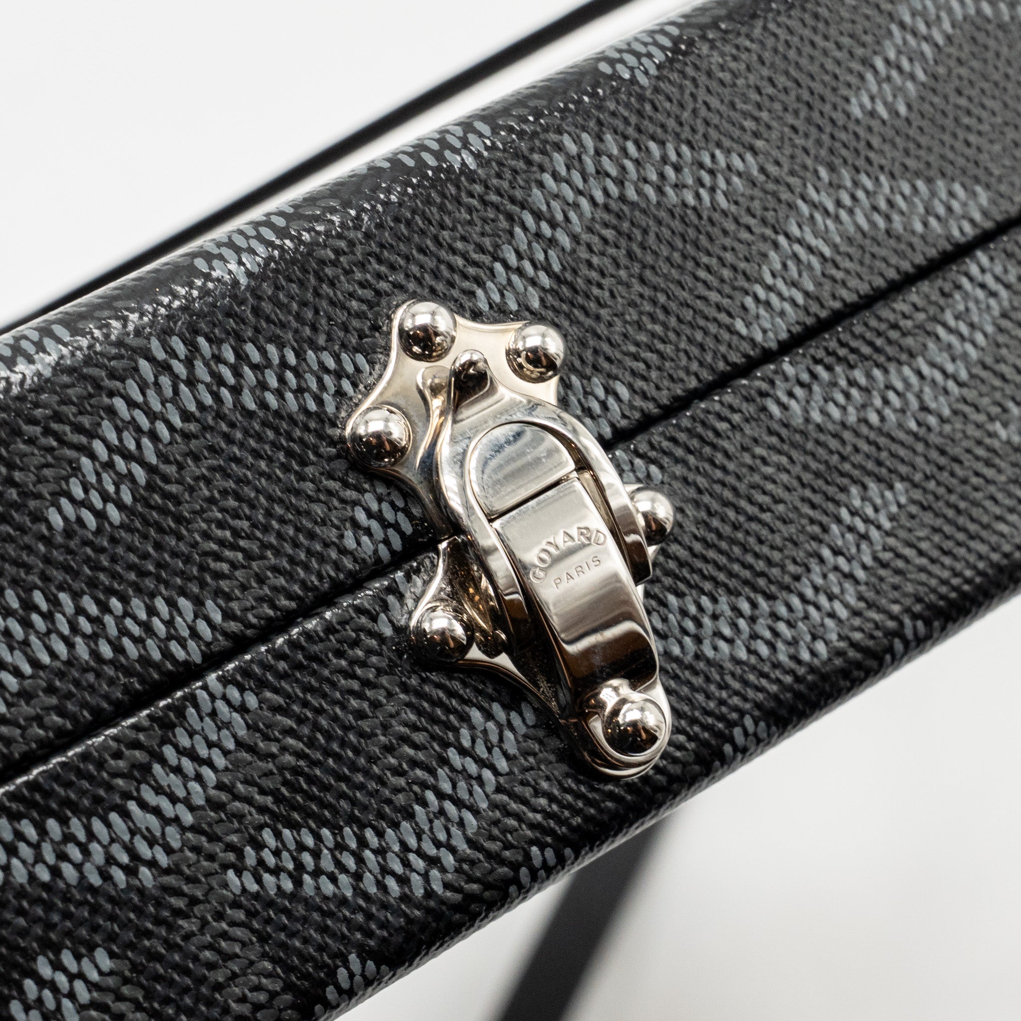 GOYARD MINAUDIERE TRUNK BAG GOYARDINE CANVAS BLACK SHW