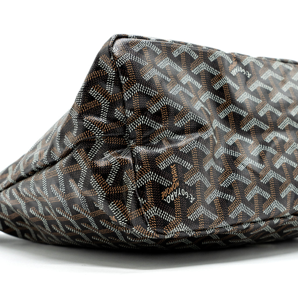 GOYARD BOHEME HOBO BAG GOYARDLINE CANVAS CALFSKIN BLACK LIMITED EDITION SHW