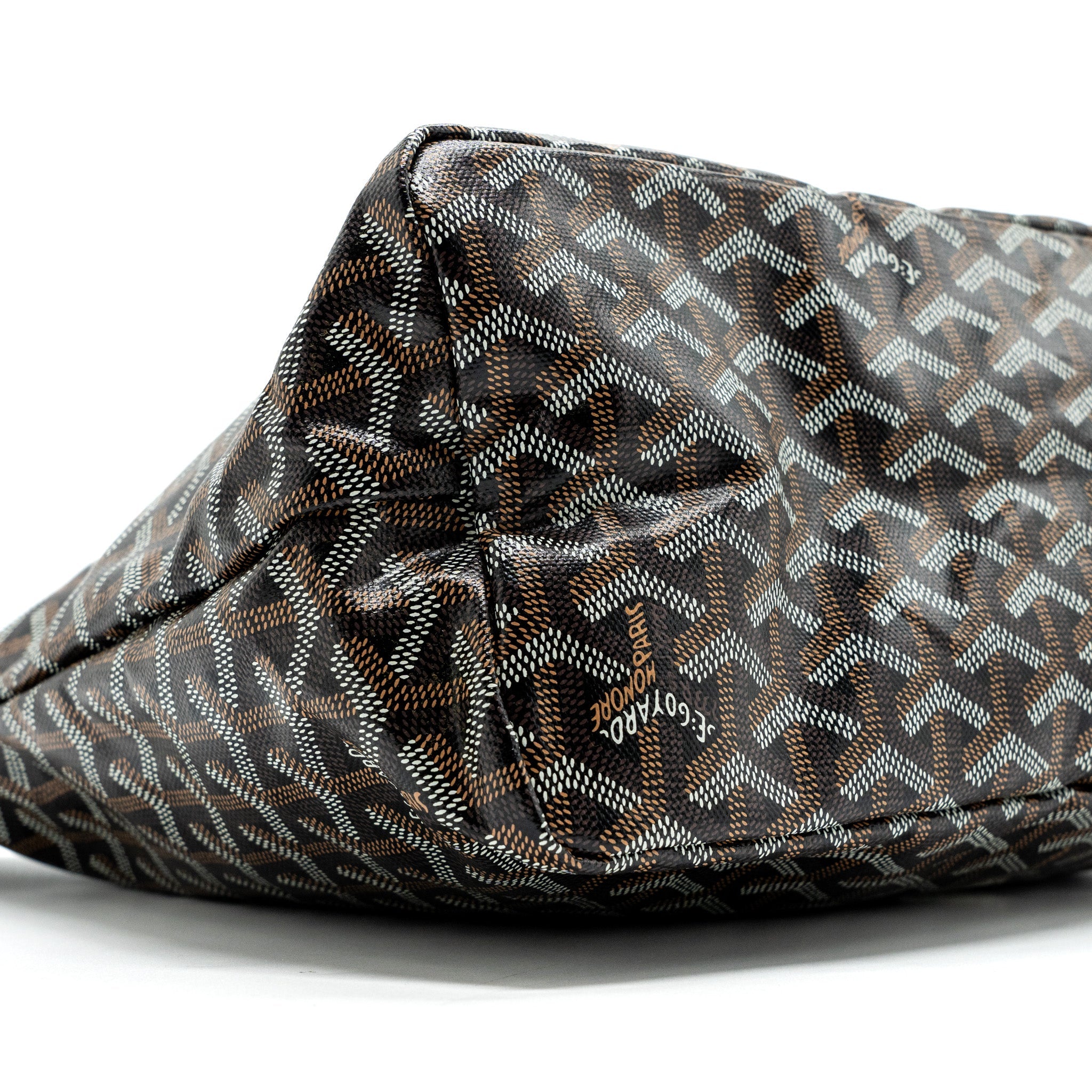 GOYARD BOHEME HOBO BAG GOYARDLINE CANVAS CALFSKIN BLACK LIMITED EDITION SHW