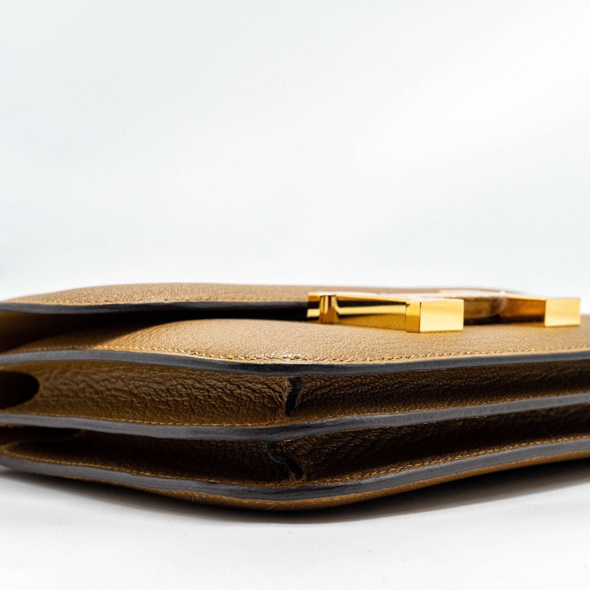 HERMES MINI CONSTANCE CHÈVRE MYSORE KRAFT GHW