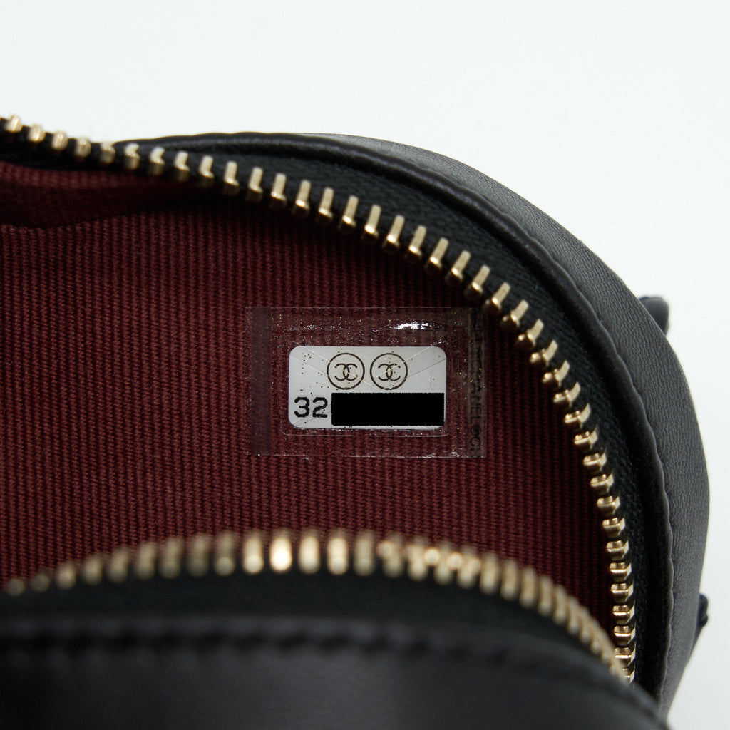 CHANEL 22S HEART BELT BAG LAMBSKIN BLACK LGHW