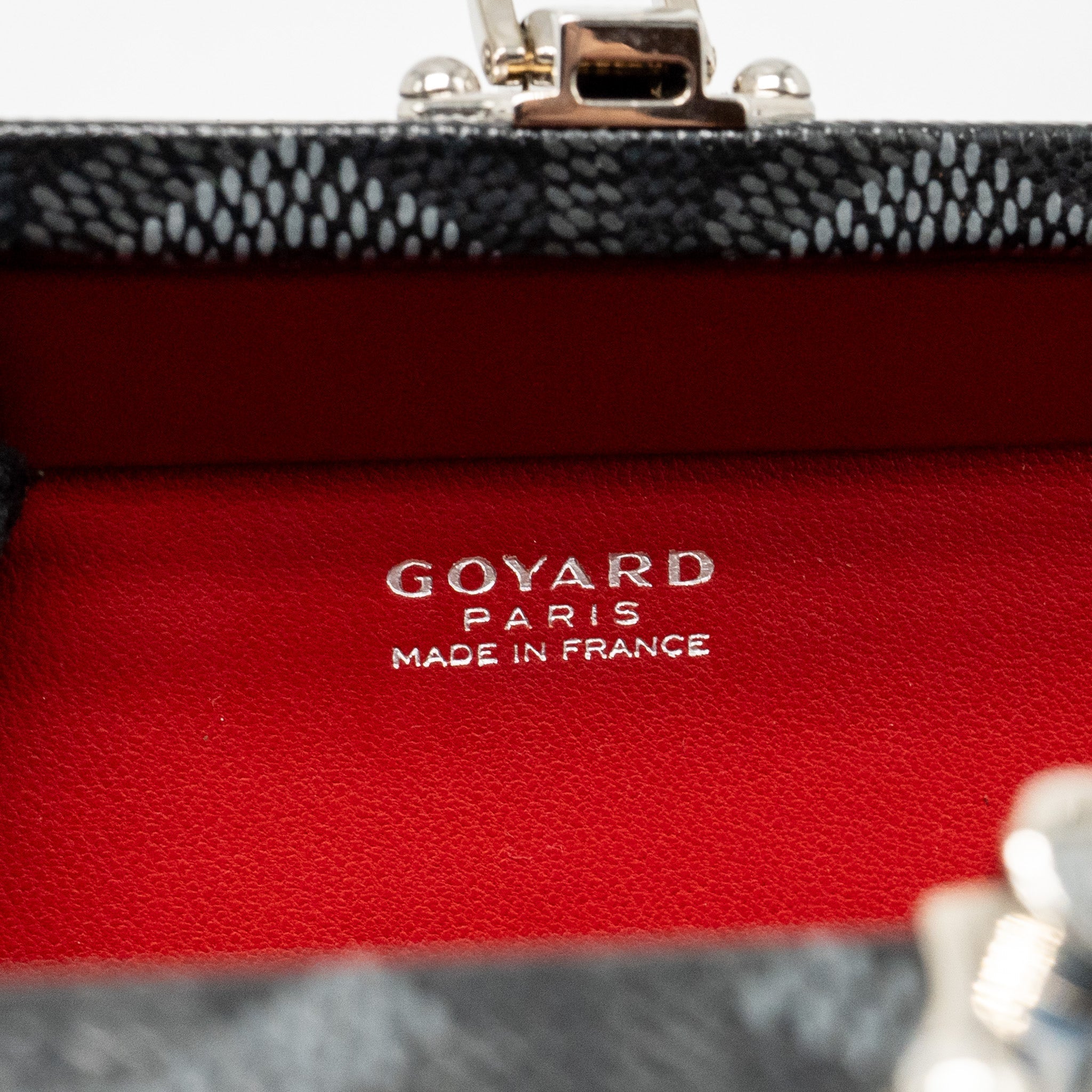GOYARD MINAUDIERE TRUNK BAG GOYARDINE CANVAS BLACK SHW