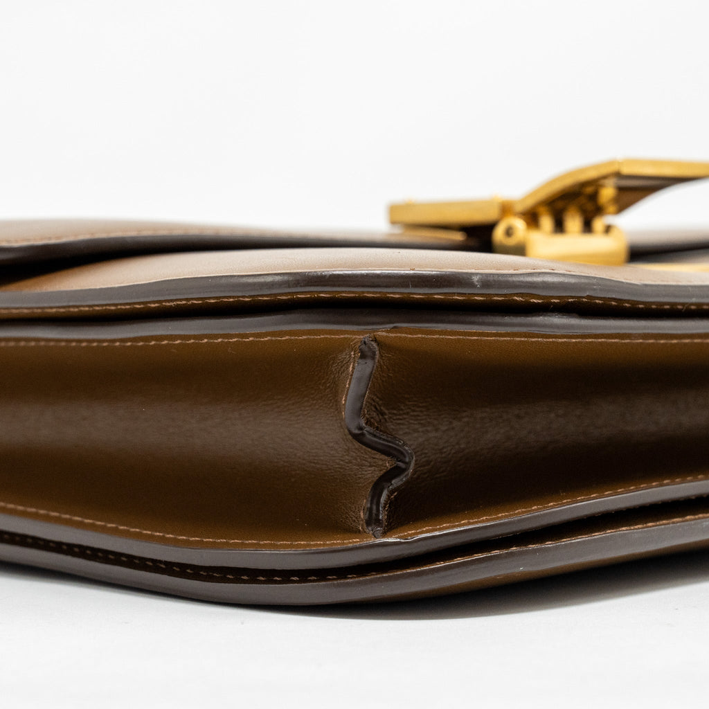 CELINE MEDIUM CLASSIC BOX BAG CALFSKIN CAMEL GHW