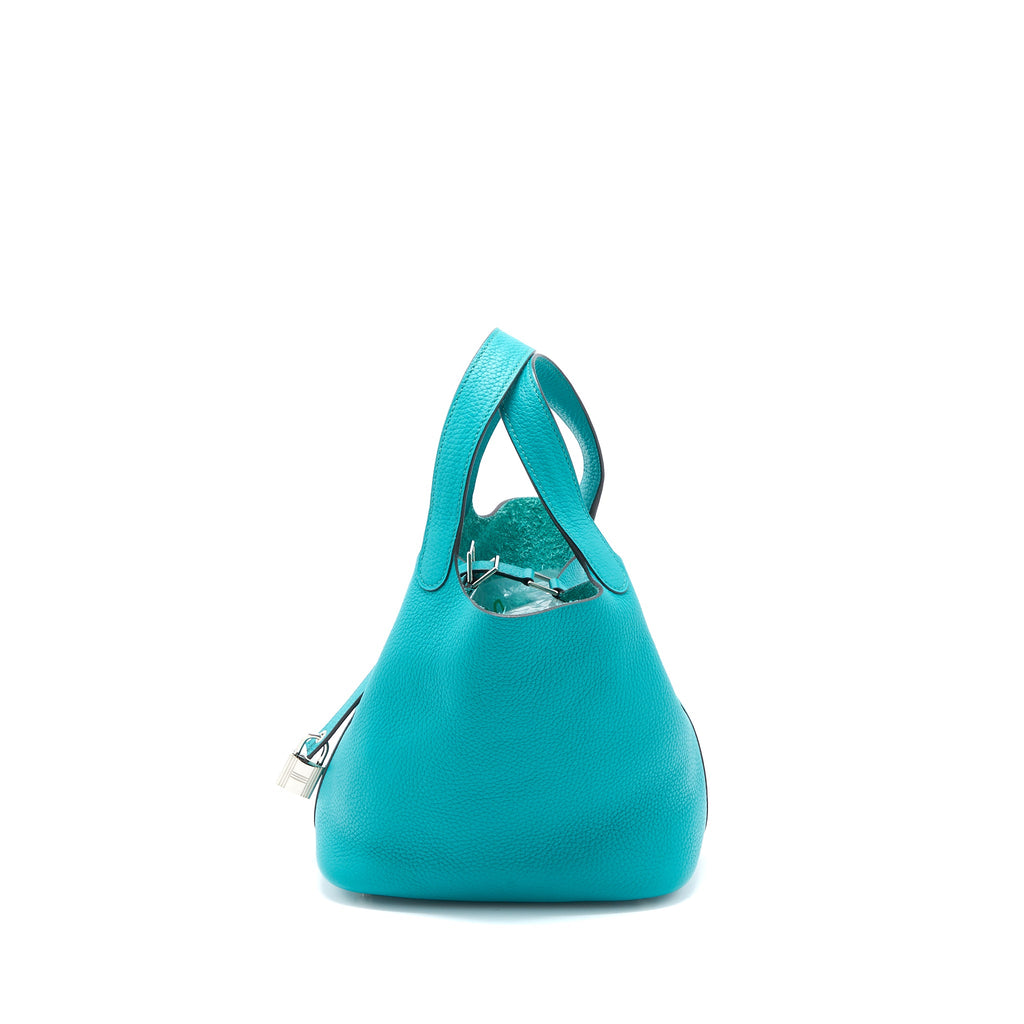 HERMES PICOTIN 18 LOCK BAG CLEMENCE MALACHITE SHW