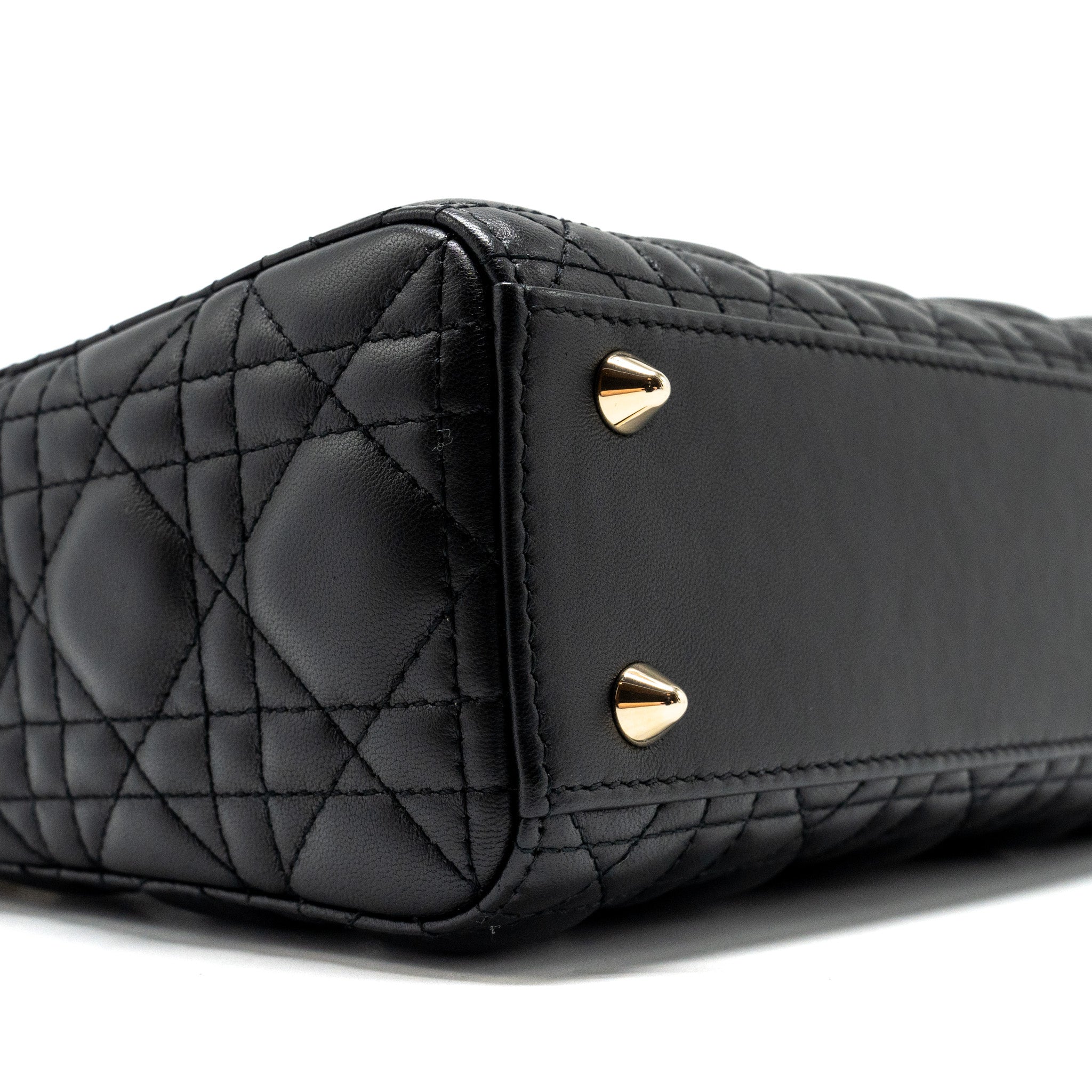 DIOR SMALL MY ABC LADY DIOR LAMBSKIN BLACK LGHW
