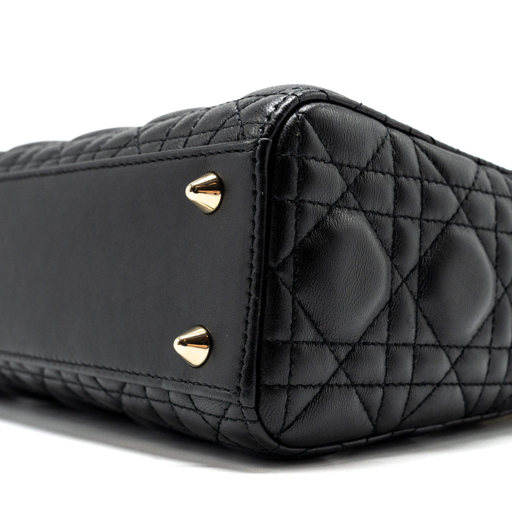DIOR SMALL MY ABC LADY DIOR LAMBSKIN BLACK LGHW