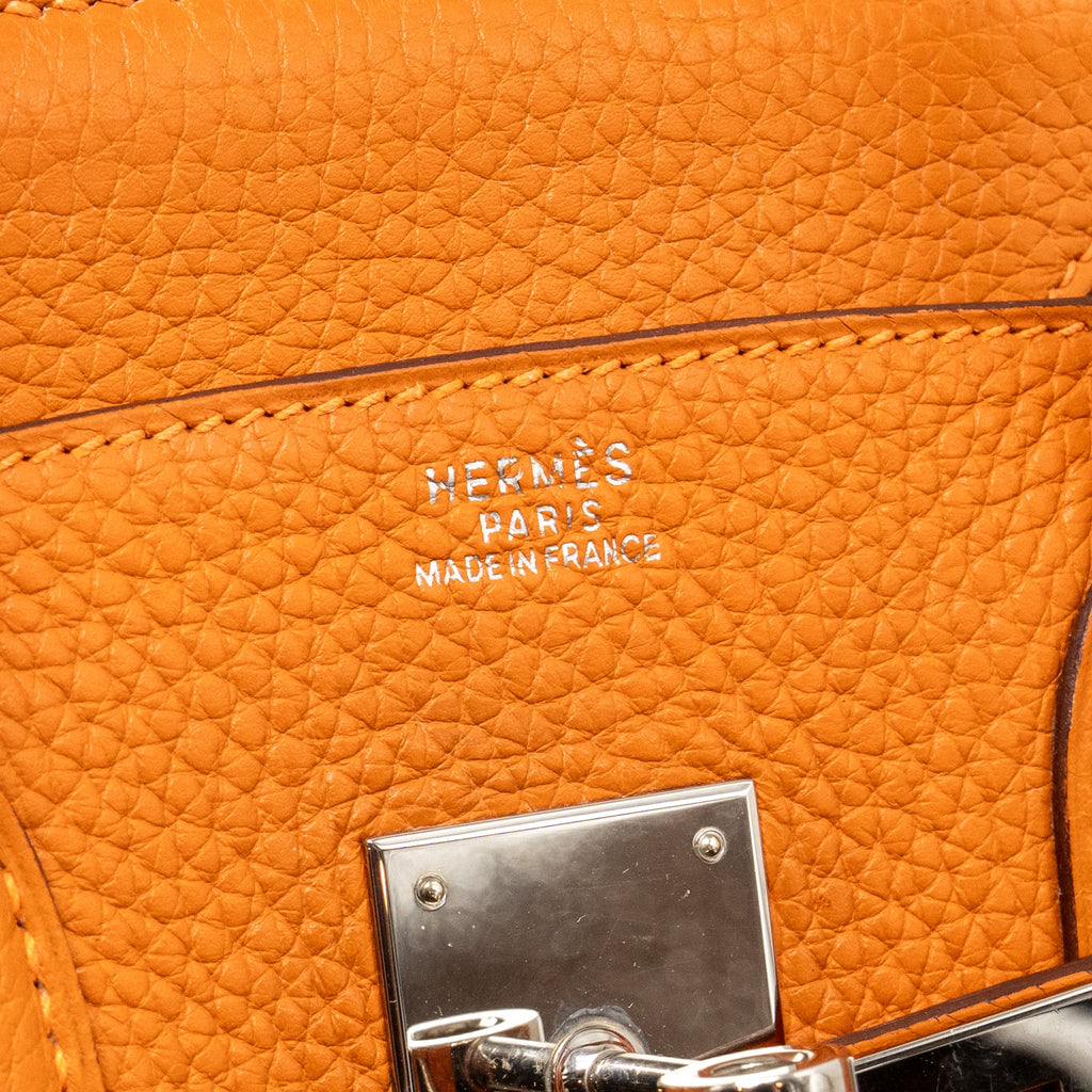 HERMES BIRKIN 30 CLEMENCE ORANGE SHW