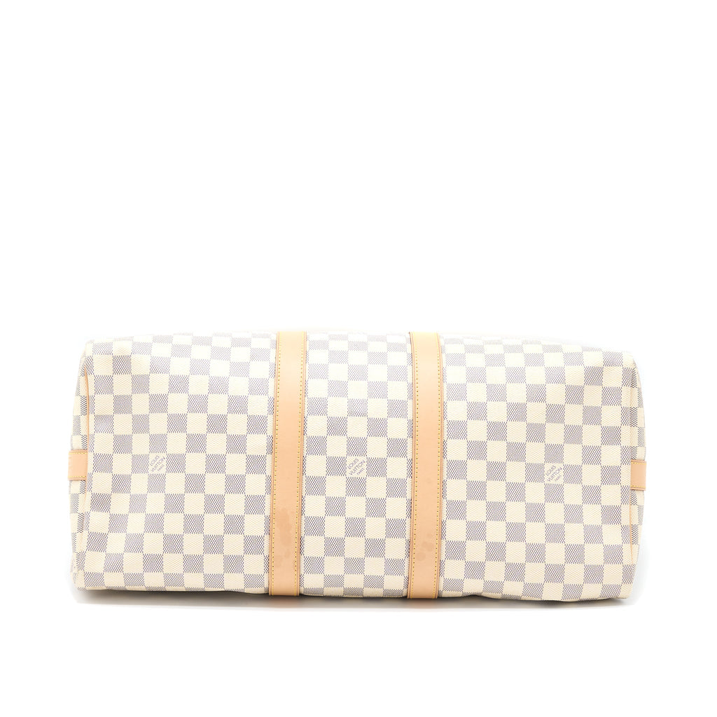 LOUIS VUITTON KEEPALL BANDOULIERE 55 DAMIER AZUR CANVAS GHW