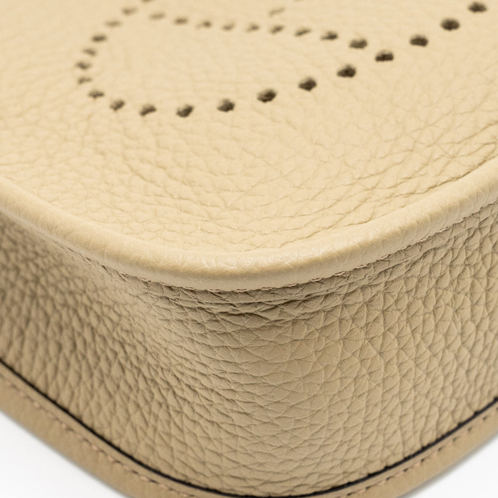 HERMES MINI EVELYN CLEMENCE BEIGE MARFA WITH MULTICOLOUR STRAP SHW
