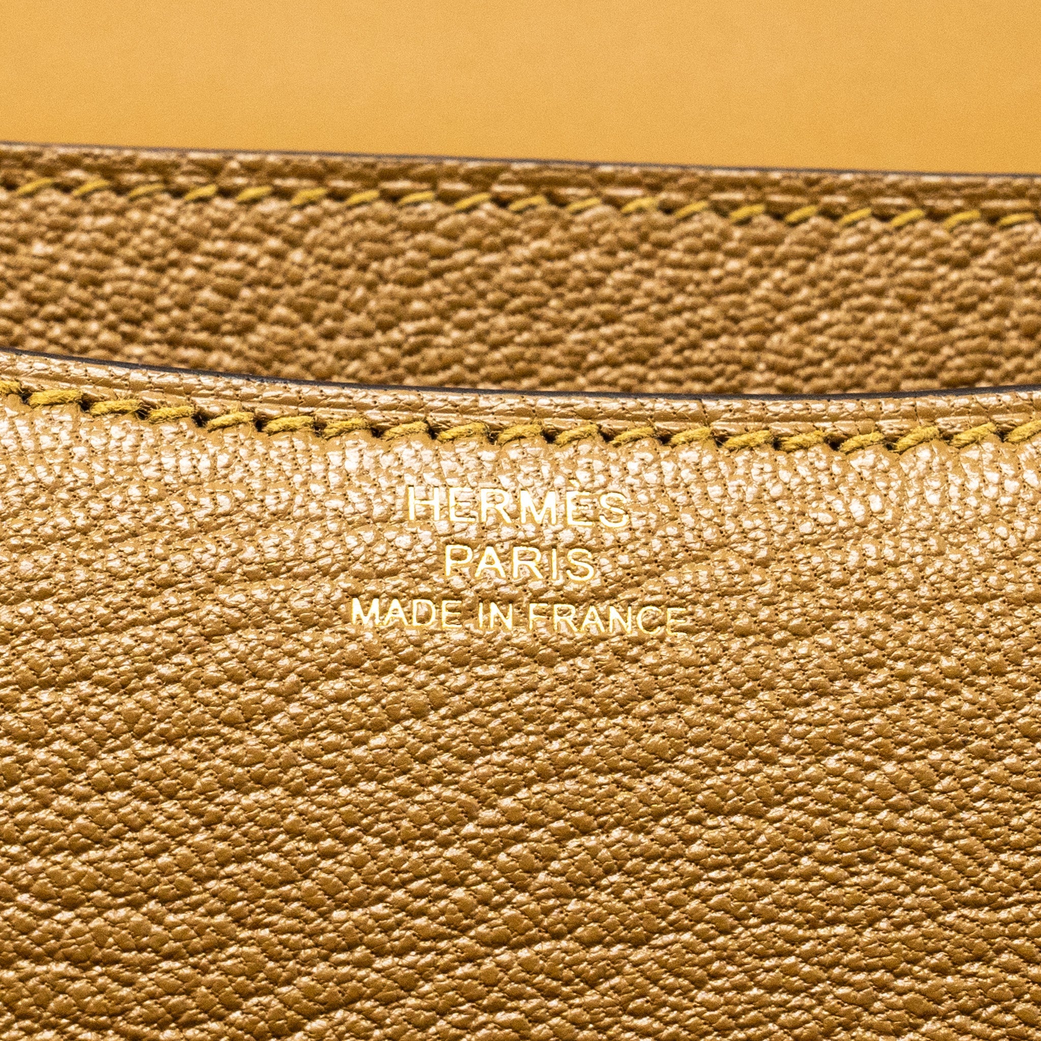 HERMES MINI CONSTANCE CHÈVRE MYSORE KRAFT GHW