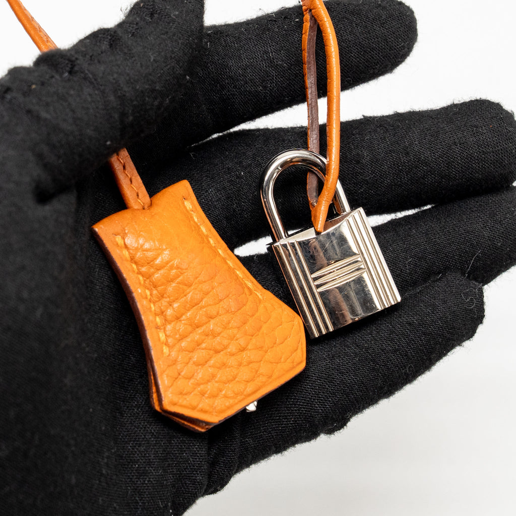 HERMES BIRKIN 30 CLEMENCE ORANGE SHW