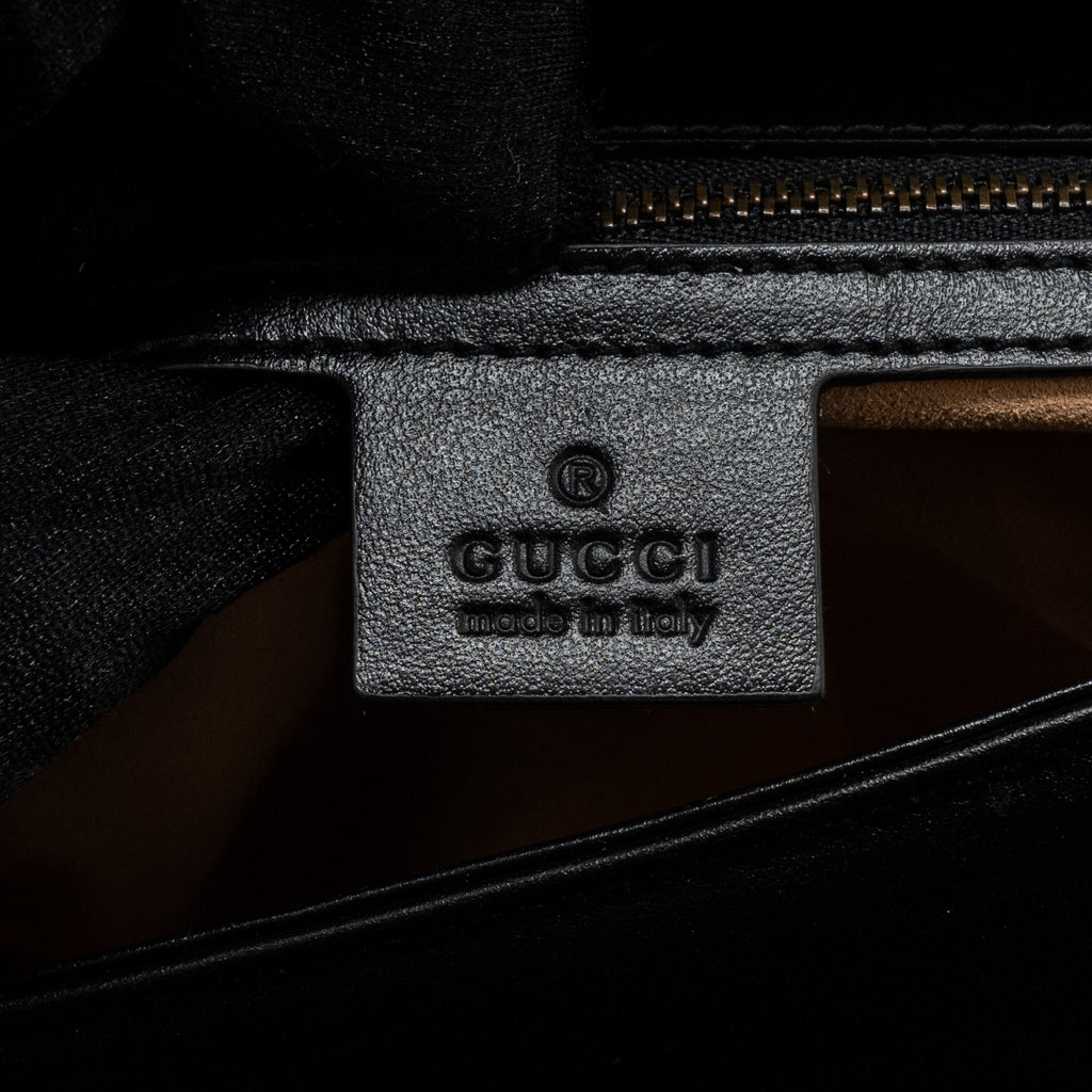 GUCCI SMALL MARMONT BAG CALFSKIN BLACK GHW