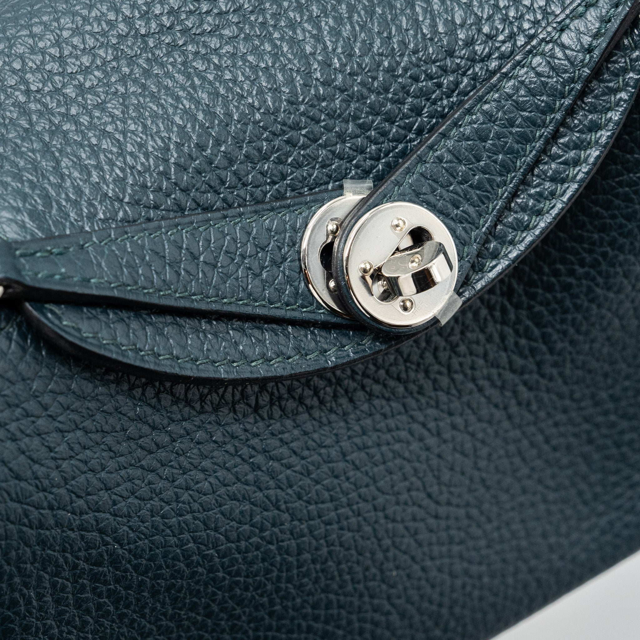 HERMES MINI LINDY CLEMENCE VERT CYPRES SHW