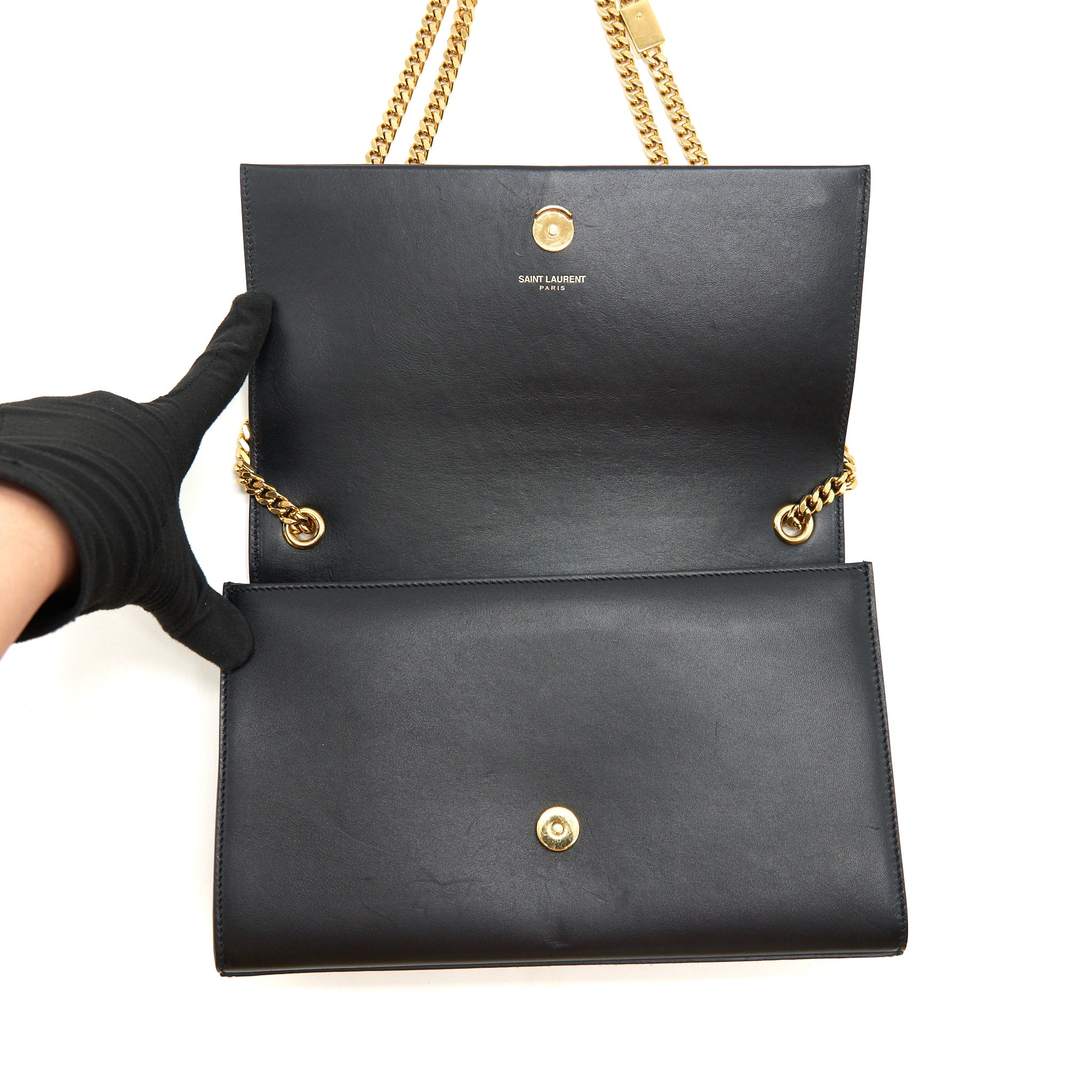 SAINT LAURENT MEDIUM KATE BAG TASSEL BLACK GHW