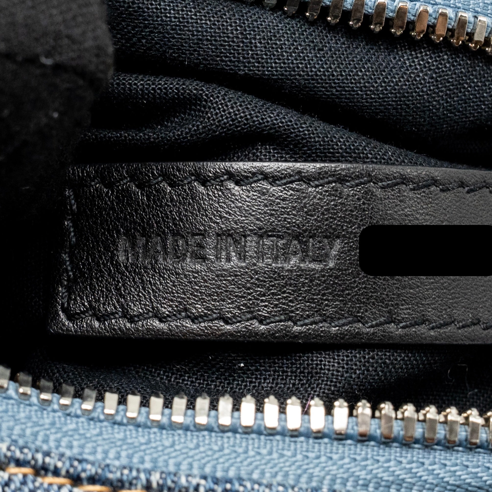BALENCIAGA LE CAGOLE XS SHOULDER BAG BB MONOGRAM DENIM LIGHT BLUE SHW