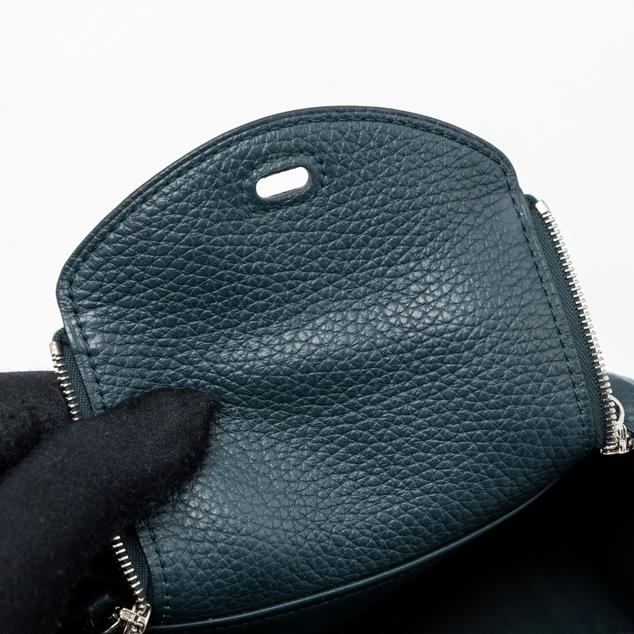 HERMES MINI LINDY CLEMENCE VERT CYPRES SHW