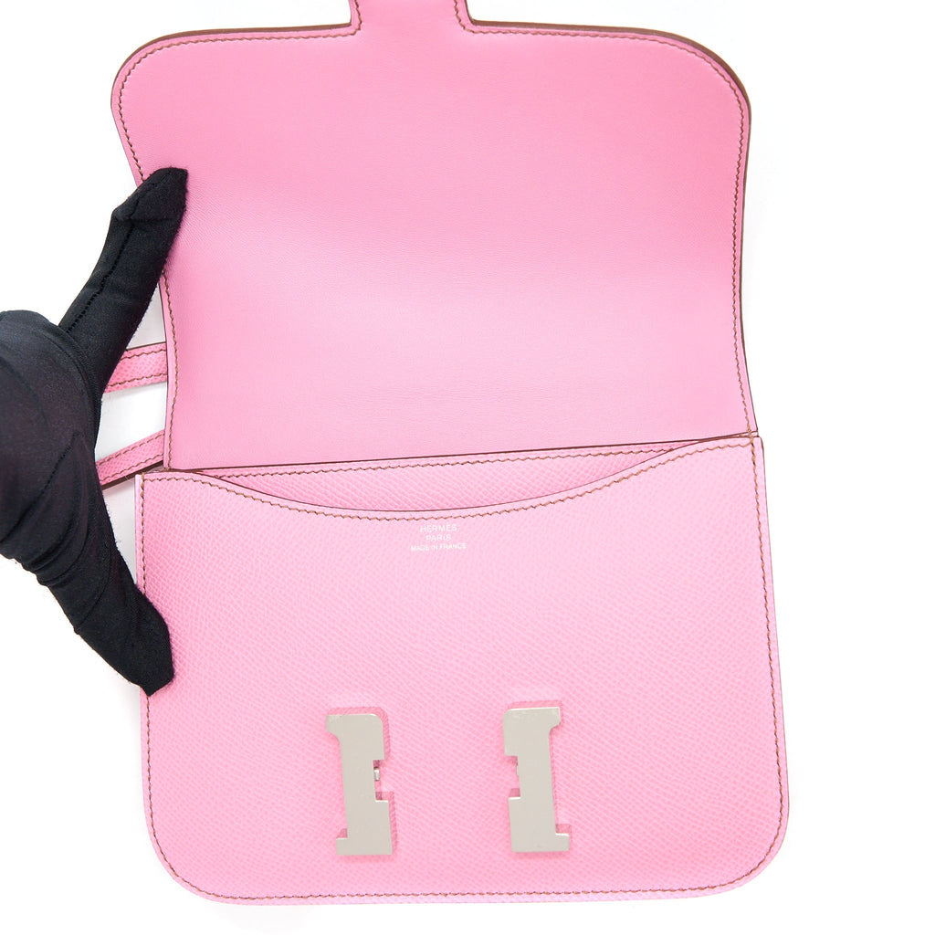 HERMES MINI CONSTANCE EPSOM 5P BUBBLEGUM PINK SHW
