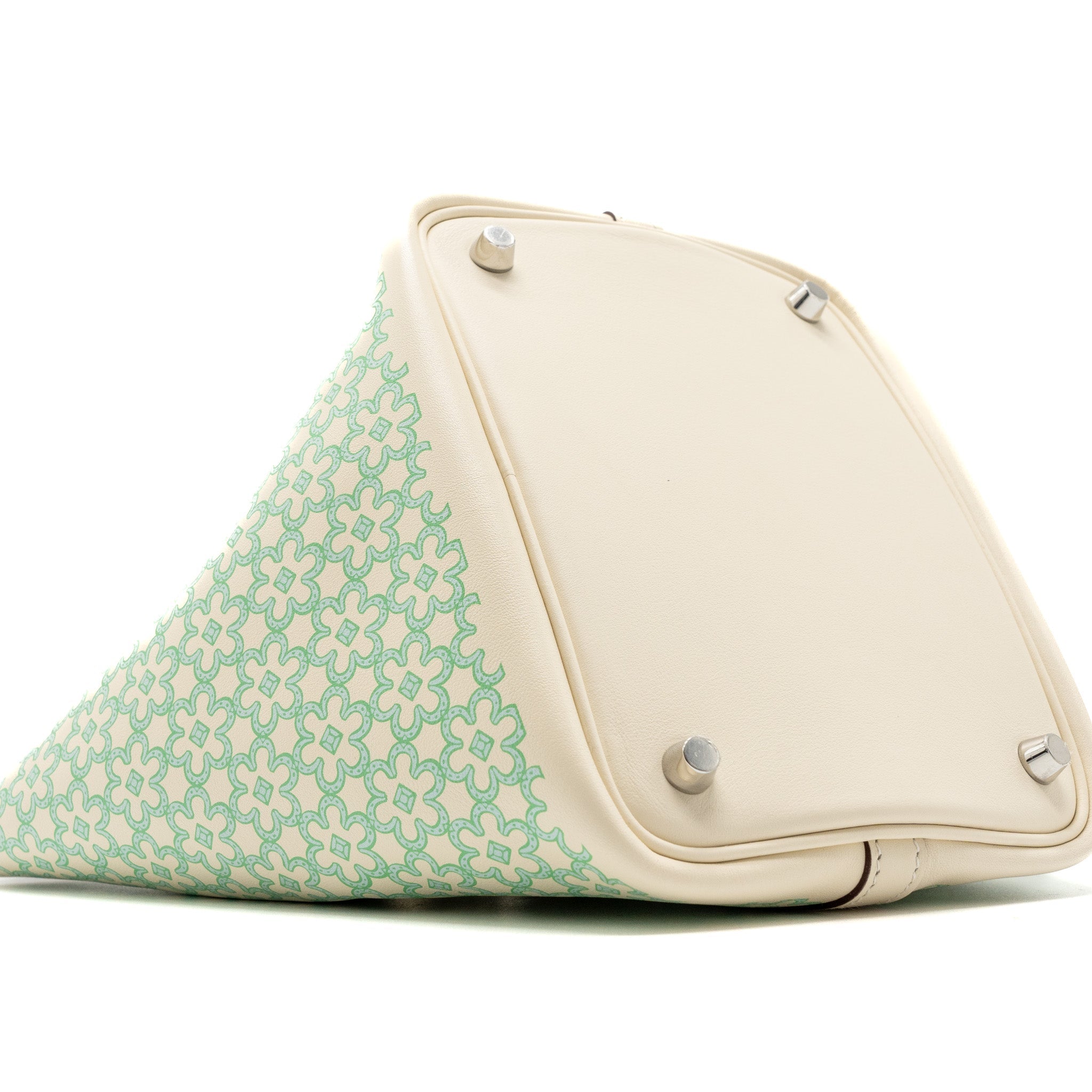 HERMES PICOTIN 18 LOCK BAG LUCKY DAISY SWIFT NATA/VERT/BLANC SHW
