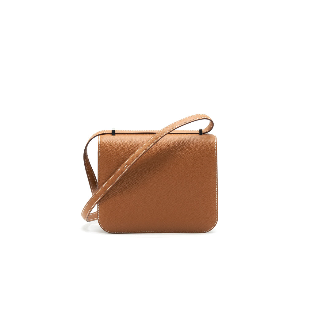 HERMES MINI CONSTANCE EPSOM 37 GOLD WITH SHW