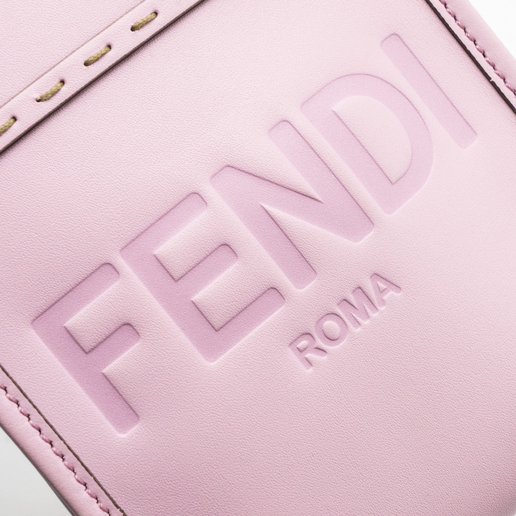 FENDI MINI SUNSHINE SHOPPER BAG LEATHER PINK GHW