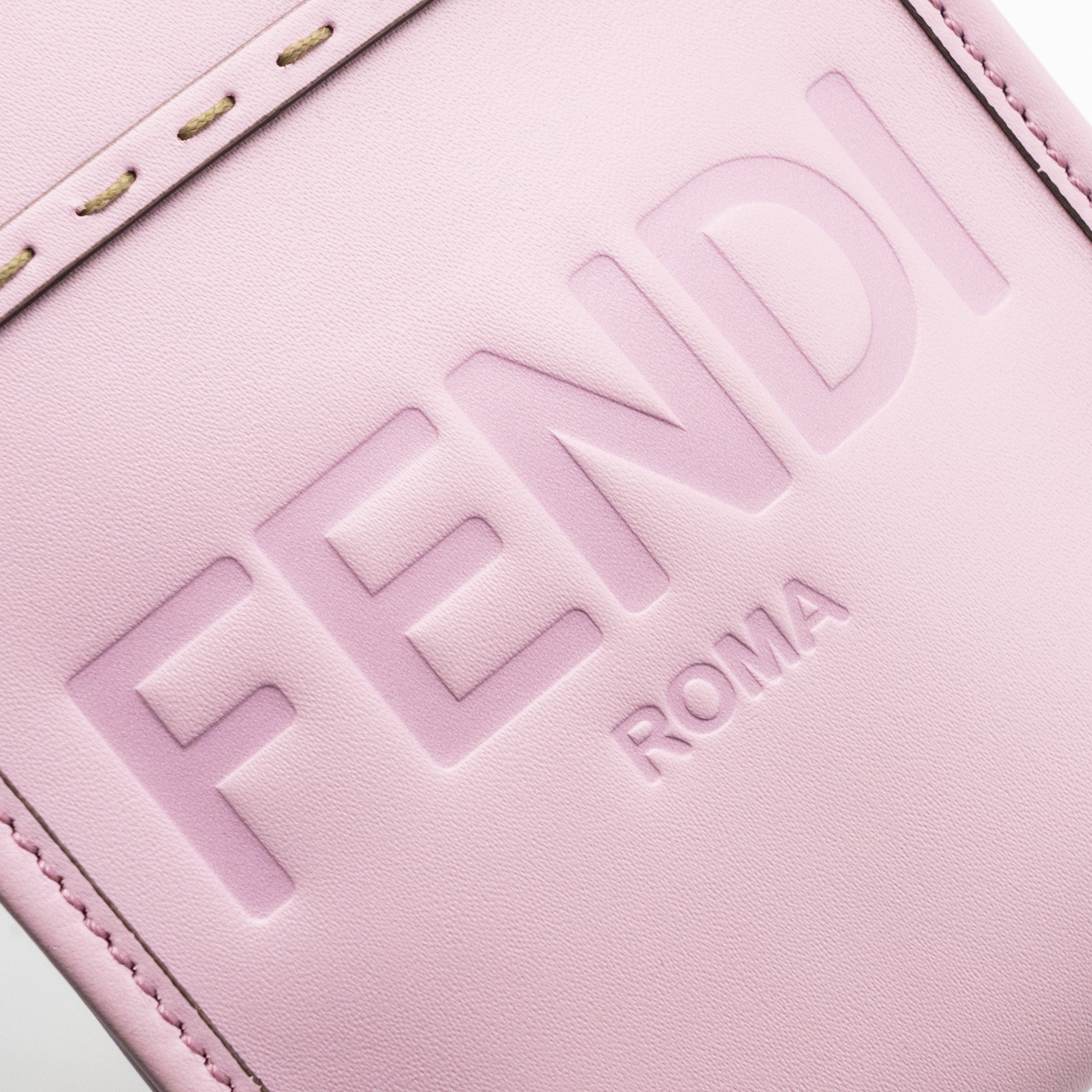 FENDI MINI SUNSHINE SHOPPER BAG LEATHER PINK GHW