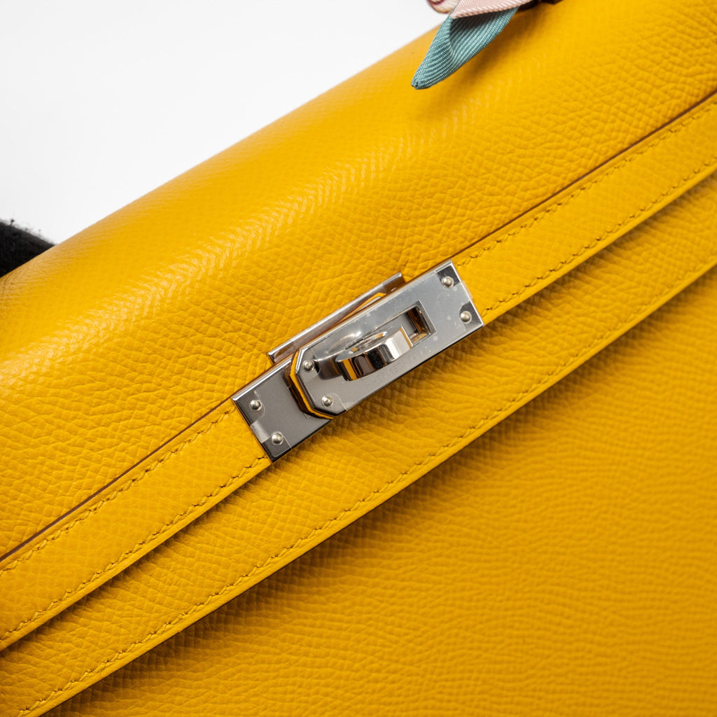 HERMES KELLY 25 EPSOM 9D JAUNE AMBER SHW